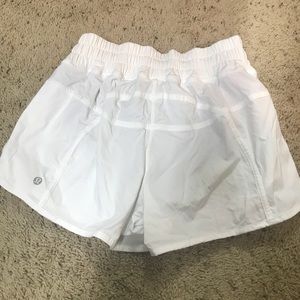 Lululemon tracker short, white, size 8